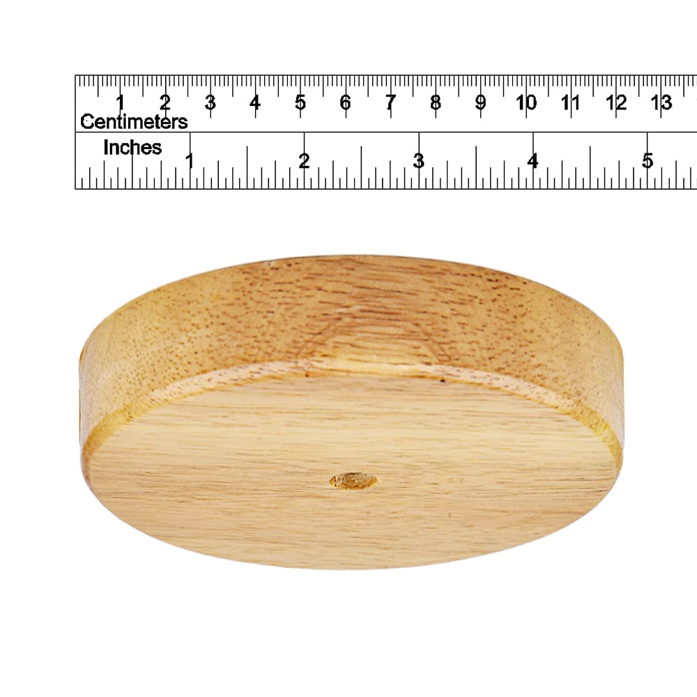 Arturesthome 4.7'' Wooden Ceiling Canopy Kit With Hardware,Handmade Natural Wood Ceiling Plate For Pendant Light Or Hanging Ligh