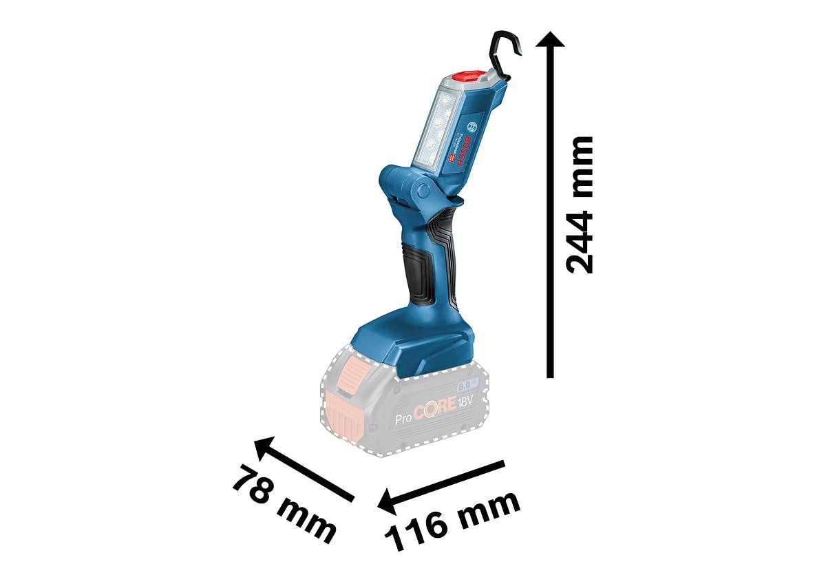 Bosch Professional 18V System GLI 18V-300 Cordless LED Construction site floodlight (max. Brightness 300 Lumen, excluding Batter