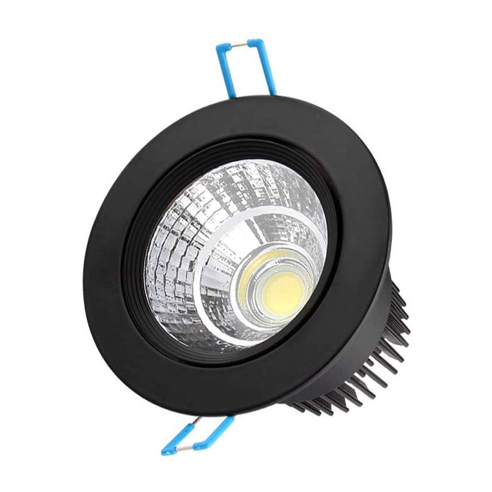 OZZKI Recessed LED COB Chip Recessed Downlight IC Rated LED Recessed Low Profile Slim Round Panel Light with Junction Box Not Di
