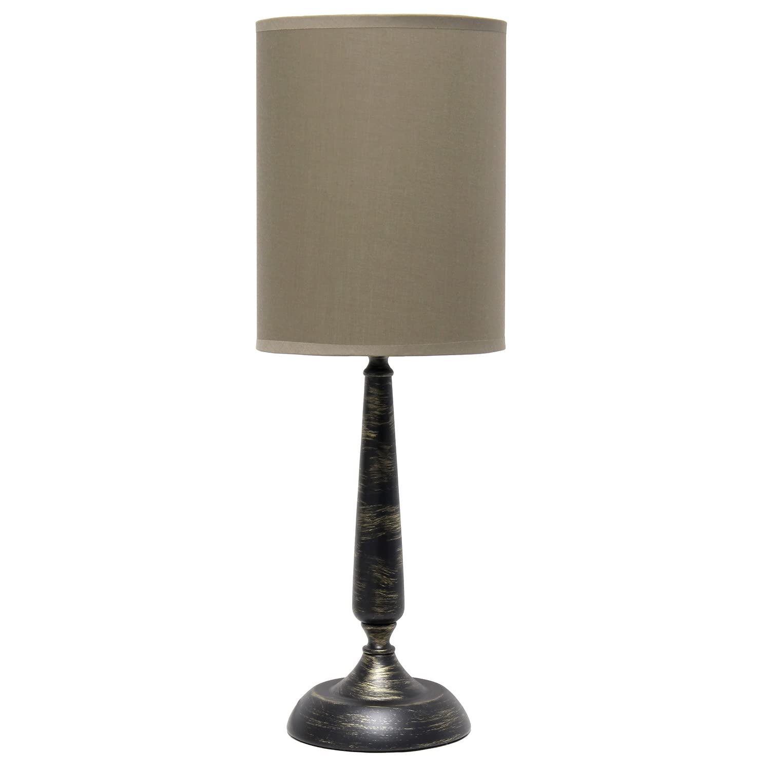 Simple Designs Table Lamp, Traditional Metal Iron, 8inL x 8inW x 22.75inH, Oil Rubbed Bronze, Model LT2075-ORB