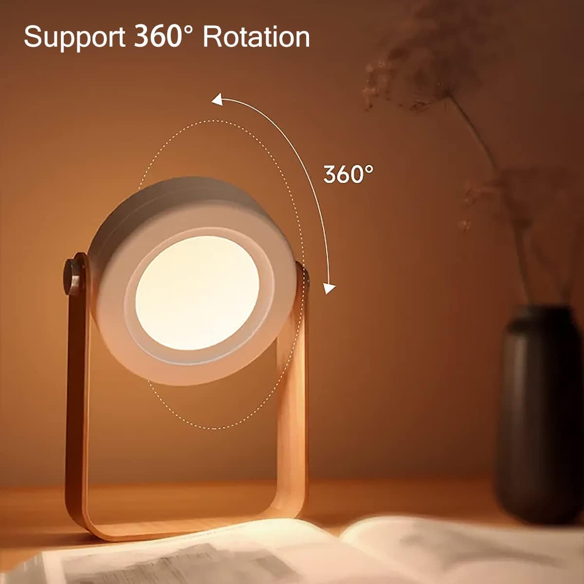 Foldable Table Lamp, Cordless Table Lamps,Rechargeable Portable Folding Led Lantern Lamp,Battery Operated Reading Light Table Lamp,Dimmable