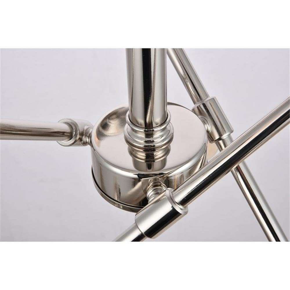 Elegant Lighting Living District Axel 6-Light Metal Pendant in Polished Nickel