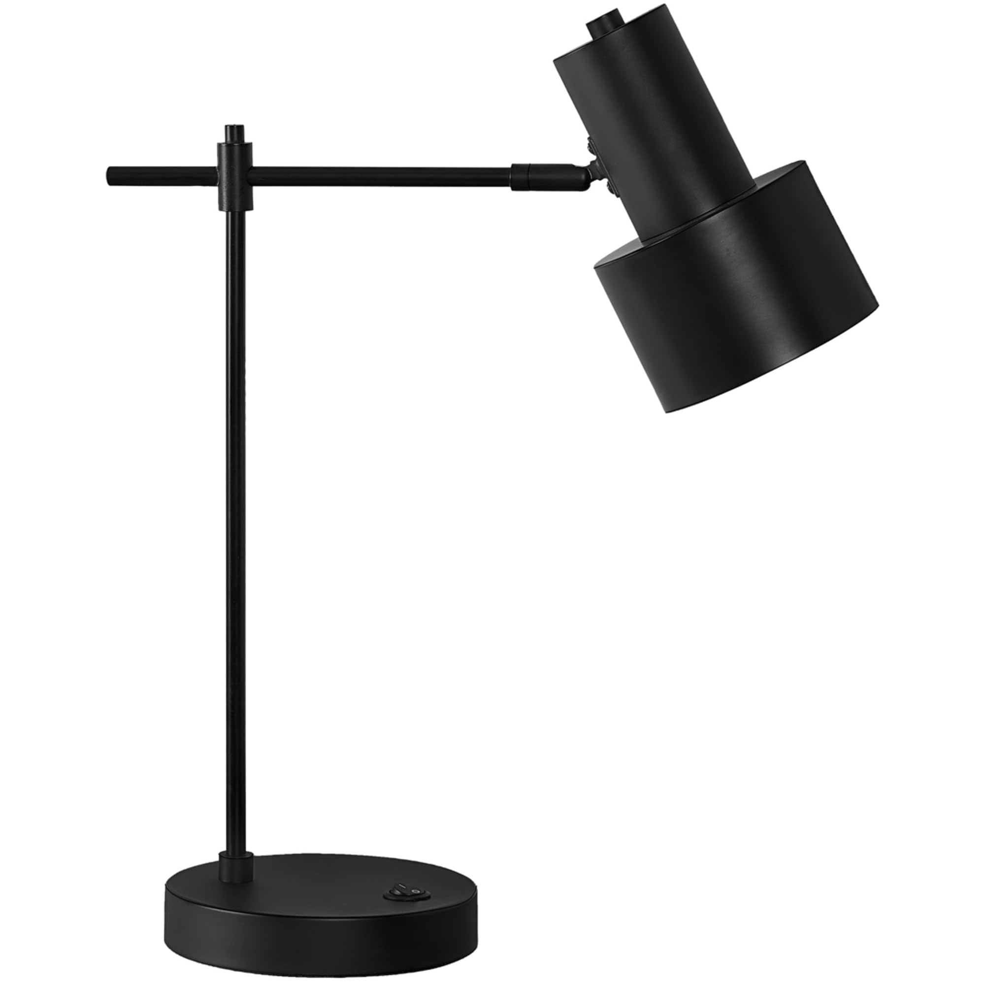 Monarch Specialties I 9647 Lightingtable Lamp, Usb Port Included, Black Metal, Black Shade, Modern