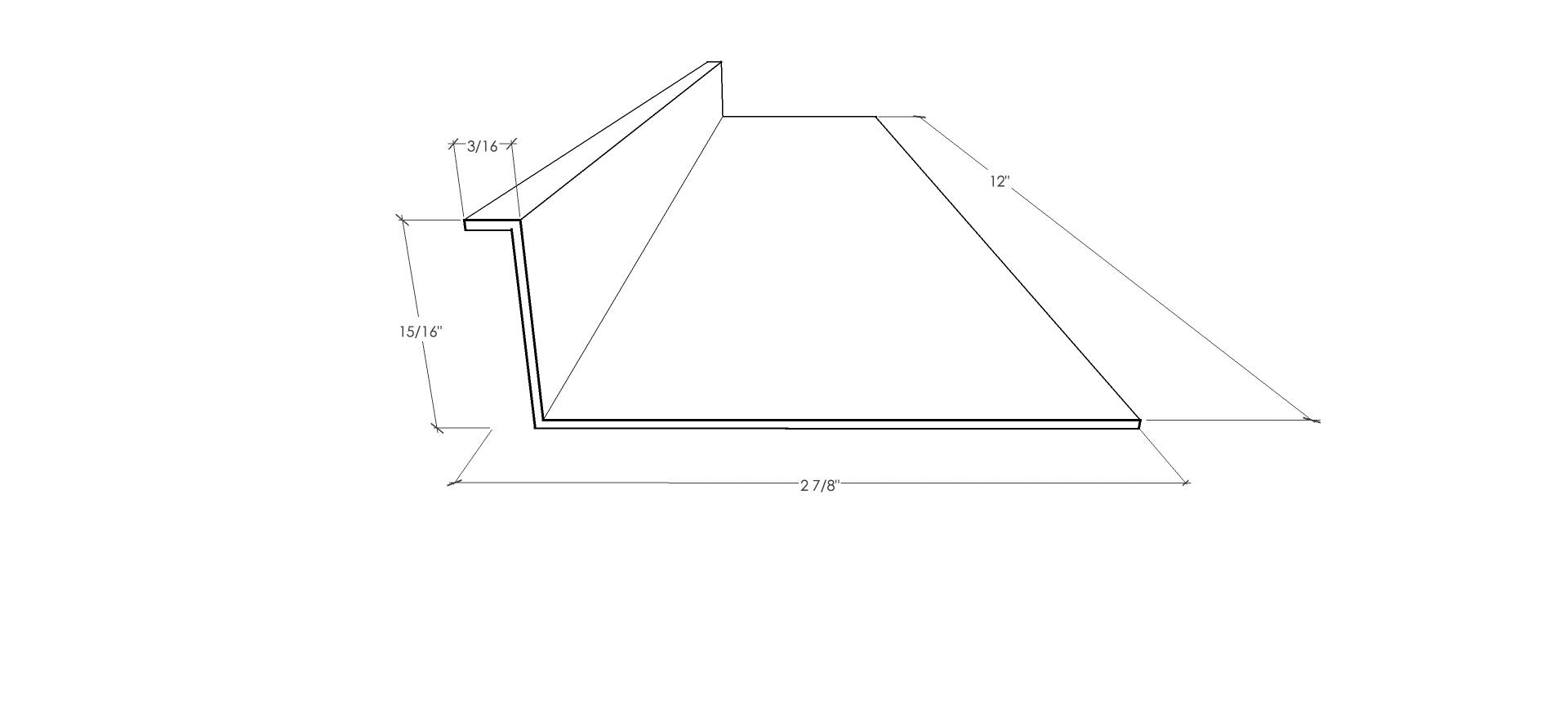 Beam Lighting Under Cabinet Light Cover Replacement | White Ribbed Acrylic Diffuser (L-Shaped, 12&quot;)