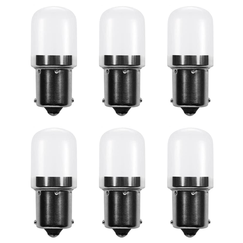 Makergroup 1141 Ba15S Bayonet Led Bulbs 12V  Weatherproof 1156 S8 Landscape Light Bulb  1W Warm White Color 2700K For Rv And Outdoor Lighting Path Deck Lights Pack Of 6
