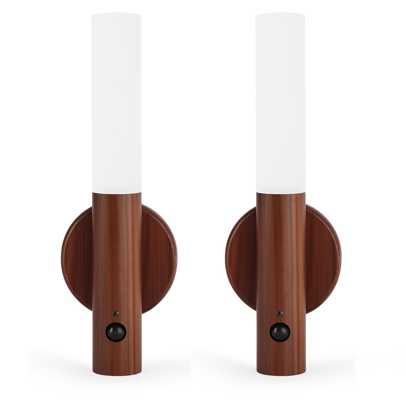 Landgoo Led Motion Sensor Lights, Set Of 2 Battery Operated Wall Sconces, Rechargeable Lighting For Hallway Stairway, Magnetic 3