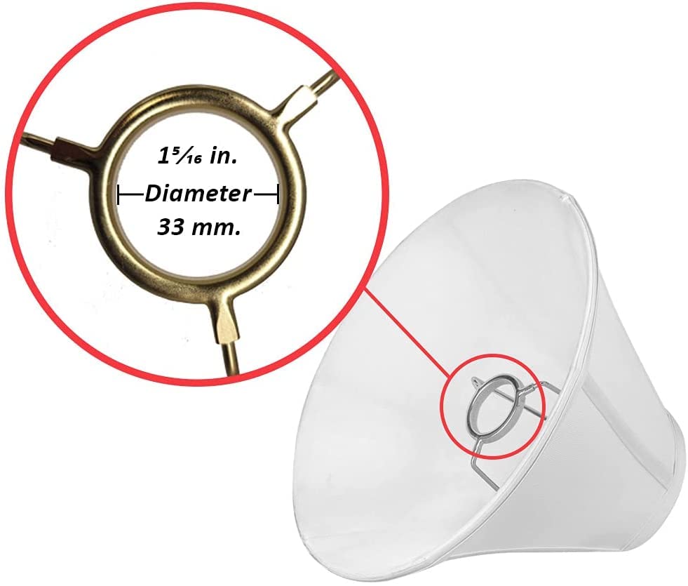 Aspen Creative 58703A, Empire Uno Lamp Shade, Beige, 4&quot; Top X 11&quot; Bottom X 7&quot; Slant Height, Slip Uno 33Mm