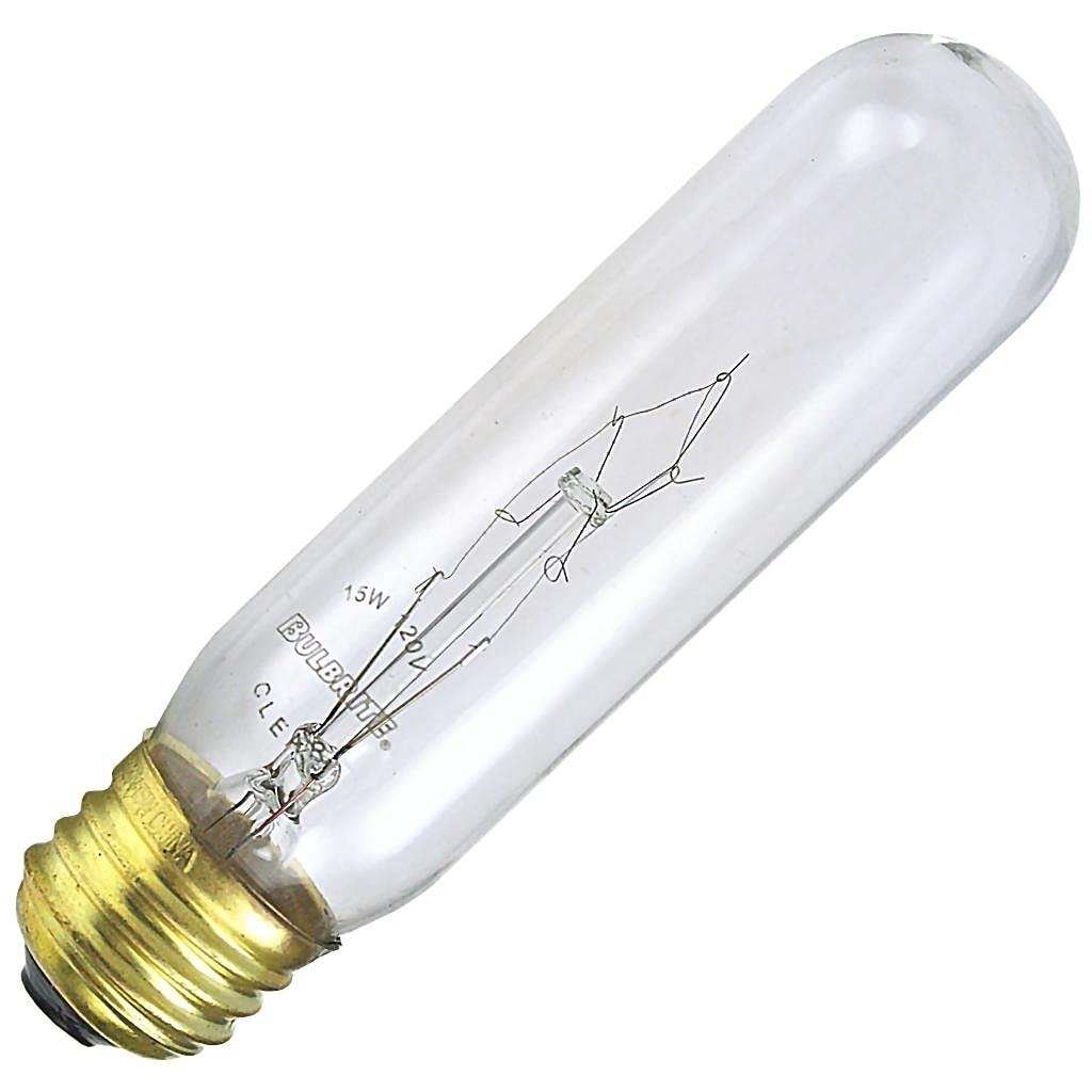 Bulbrite Incandescent T10 Light Bulb, Clear, 1 Count, Medium Screw Base (E26)