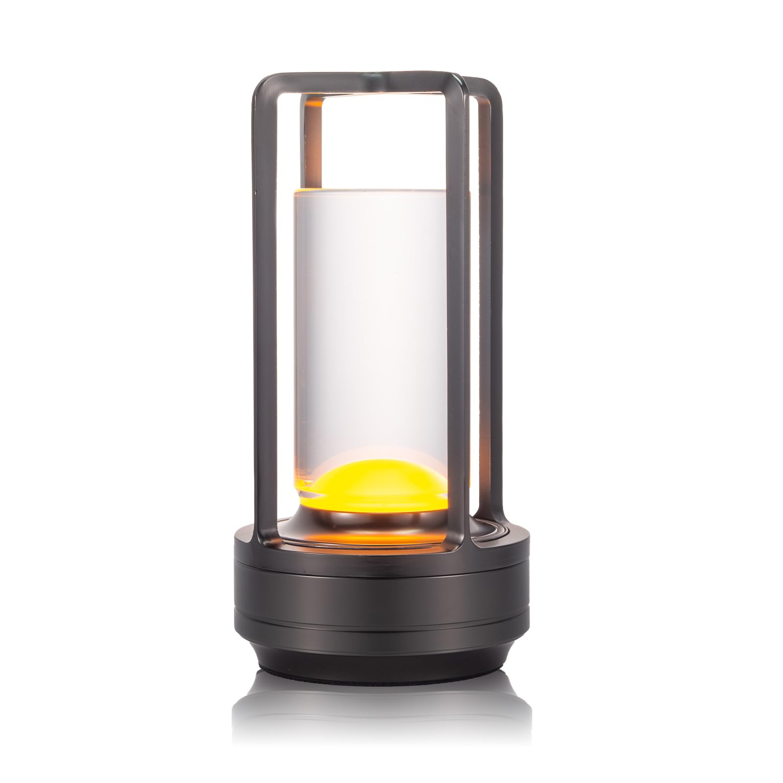 Portable Metal Table Lamp for Indoor/Outdoor ,Rechargeable Cordless LED Lamp, 3-Colour Infinitely Dimming Battery Powered Small 