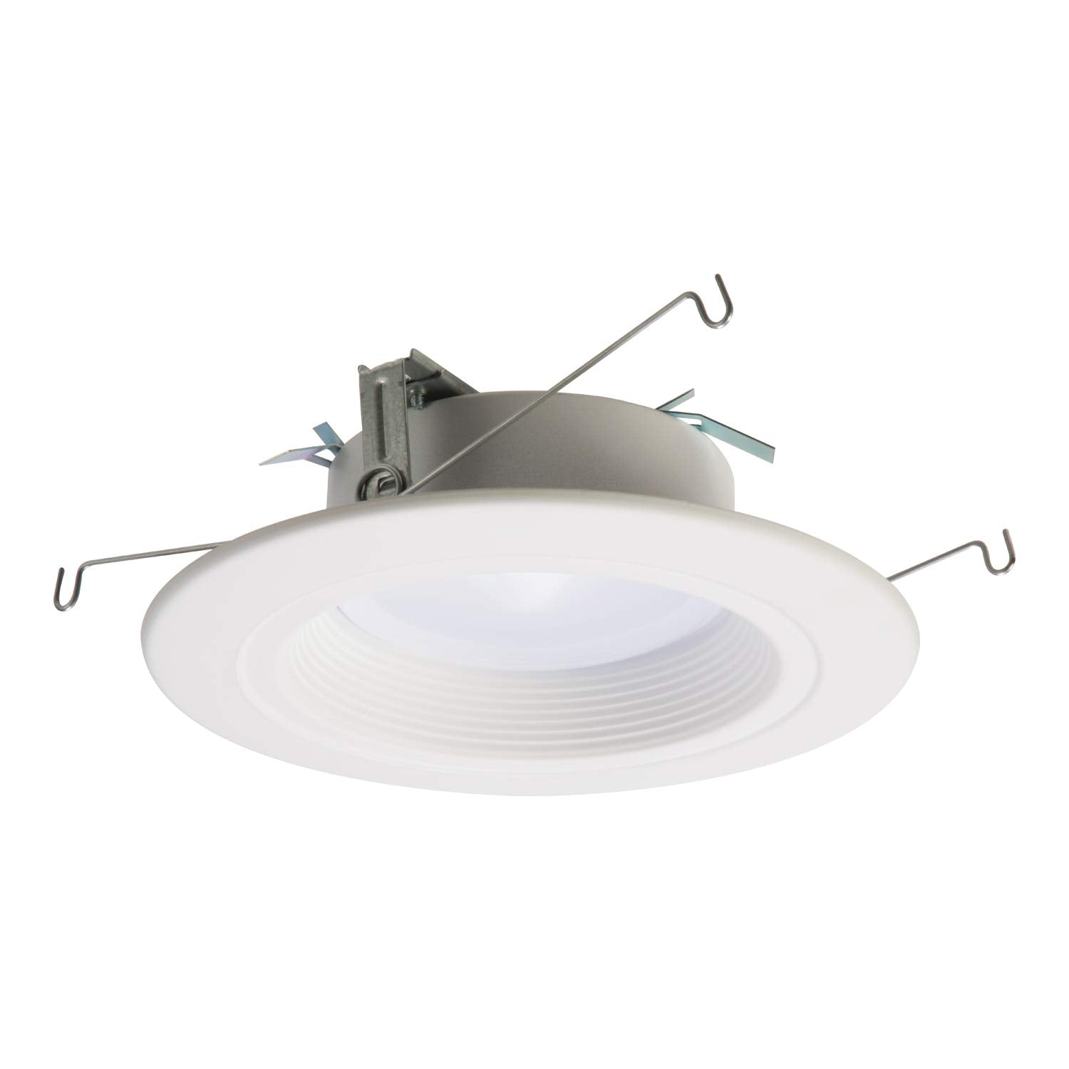 HALO 5 inch and 6 inch Recessed LED Can Light - Retrofit Ceiling & Shower Downlight, Baffle White Trim, Selectable CCT (2700K-50