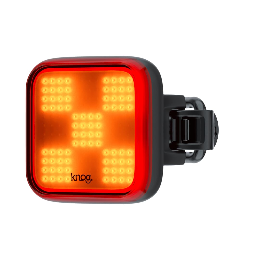 Knog Blinder Rear Bike Light - 100 Lumen Usb Rechargeable Bike Tail Light – Waterproof Rear Light, 8 Modes, Fits 22-32Mm Handlebars, 450M Visibility - Grid Design