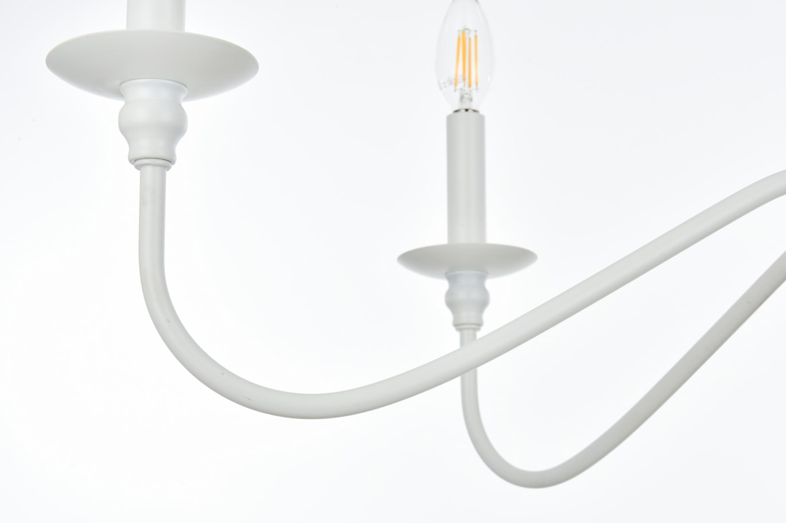 Living District Rohan 8-Light Mid-Century Metal Pendant in Matte Black