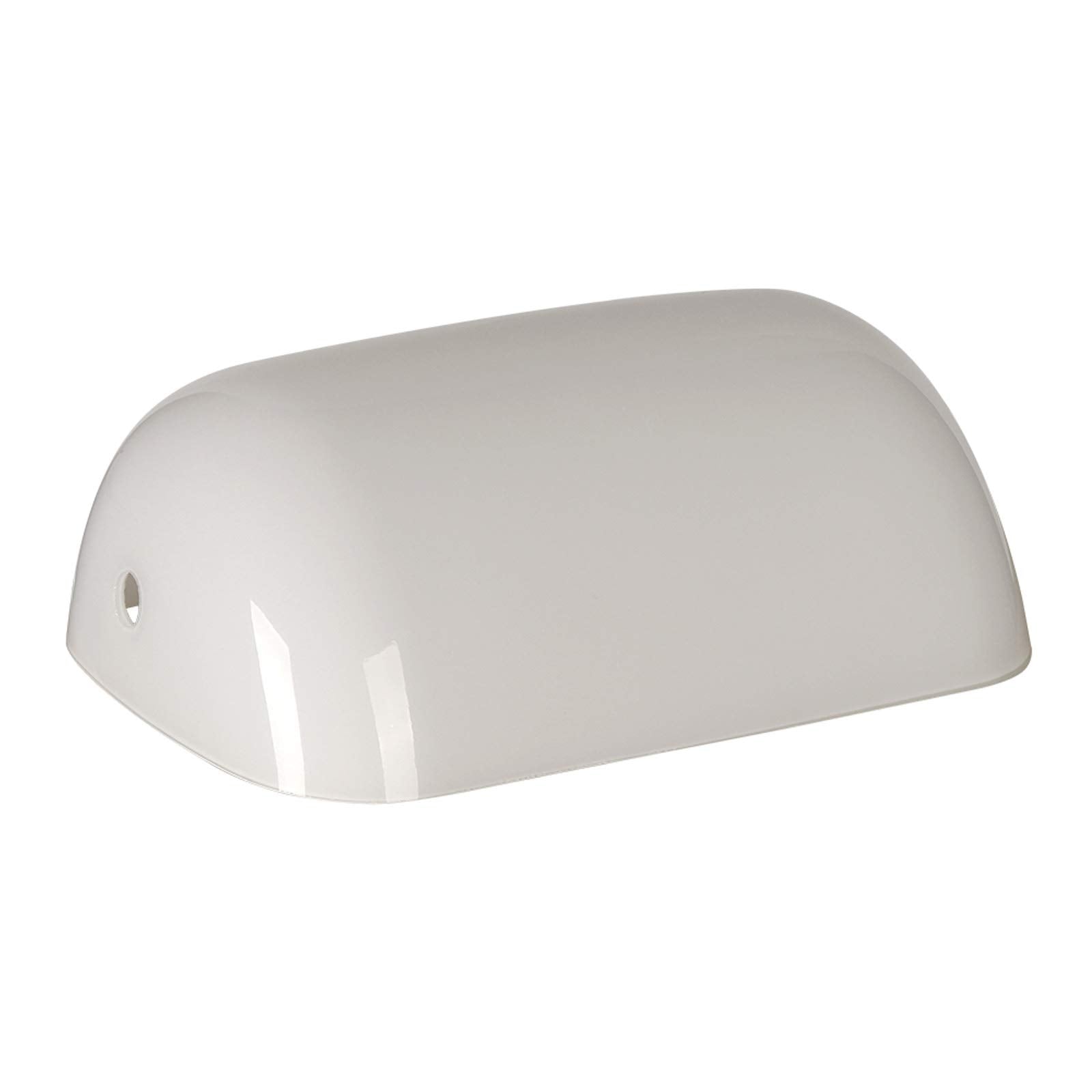 Newrays Glass Bankers Lamp Shade Cover Replacement,L8.85 W5.11 (Milk White)
