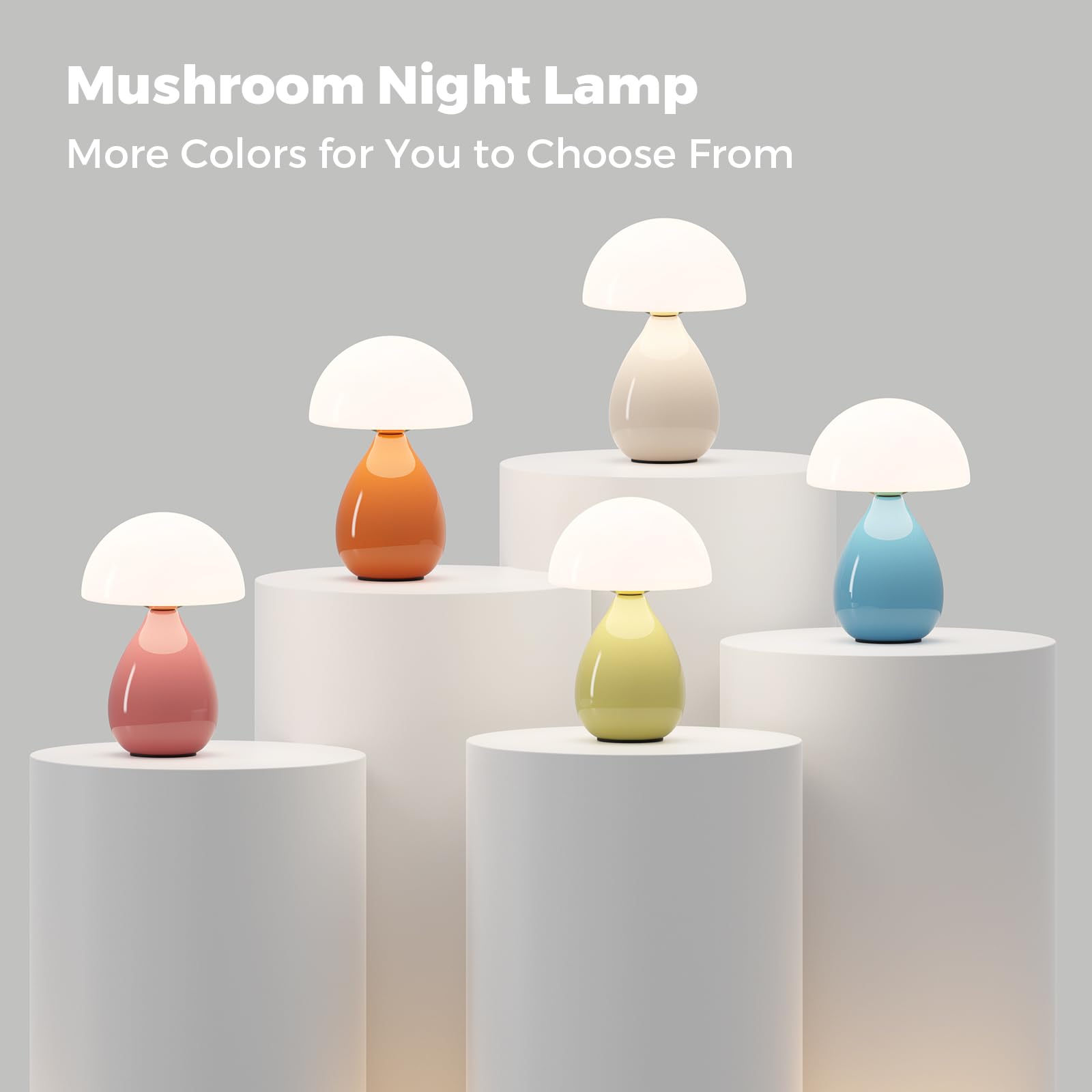 Mushroom Lamp  Vintage Small Table Lamp For Bedroom  Ice   Ceramic Led Night Light For Kids  Mid Century Modern Bedside Lamp For Nightstand  Living Room  Home Decor Gift Ideas For Women  Ivory