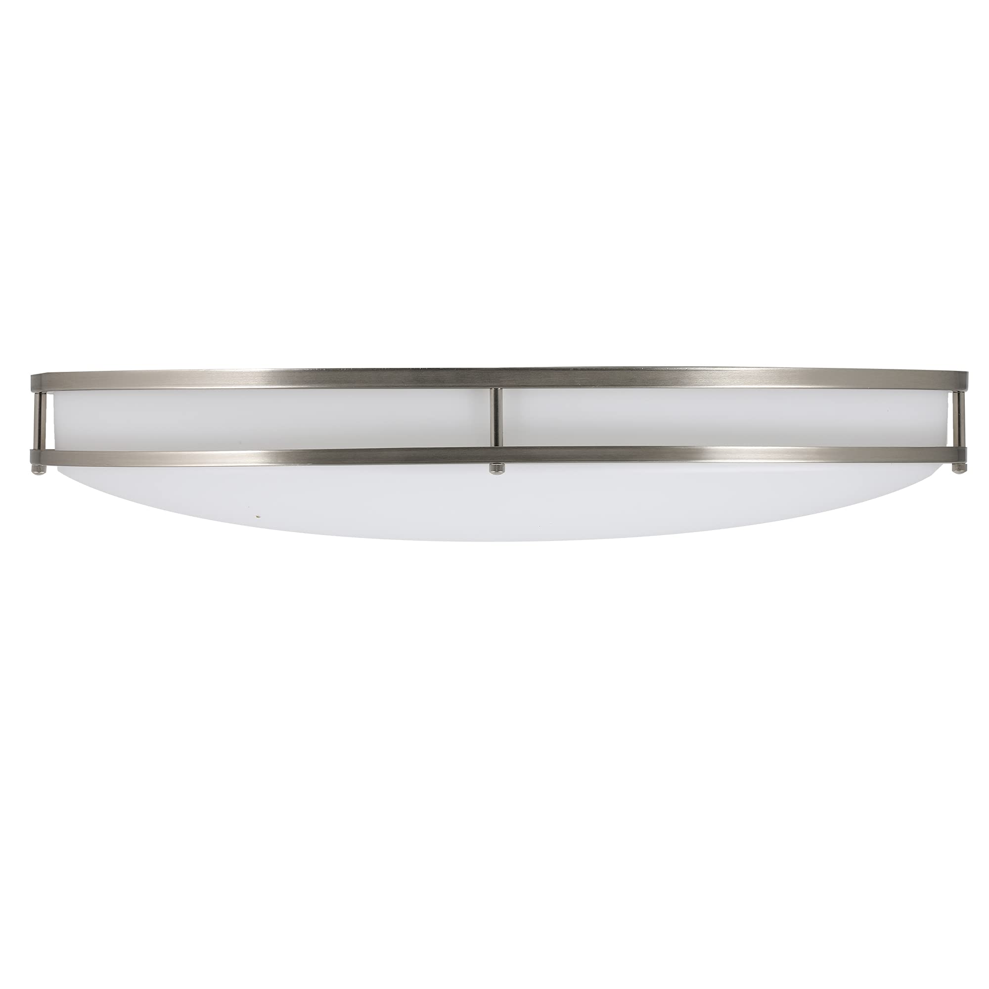 DESIGNERS FOUNTAIN Flush Mount Ceiling Light, 24 Inch, Dimmable, 2800 Lumens, Brushed Nickel, Model EV1424C3C-35