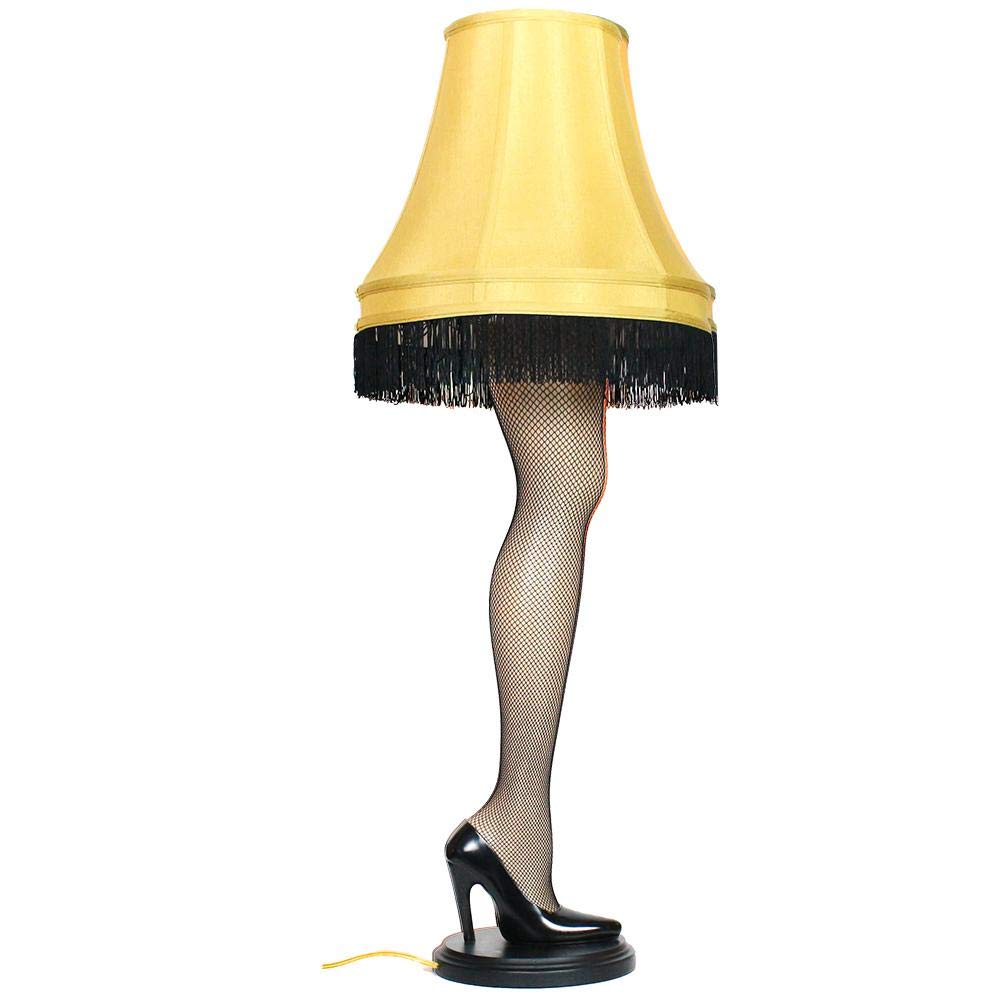 Cleveland Street Novelties 45in Full Size Christmas Leg Lamp, Multicolor, Plastic Leg and Polyester Shade, Model LL-45