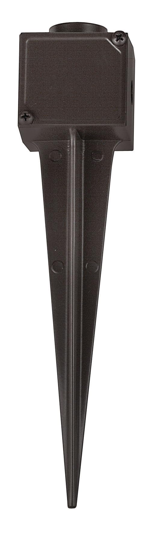 Hinkley Metal Ground Spike with Junction Box - 9    Ground Stakes Replacement for Outdoor Landscape Lighting, Bronze Finish, Alu