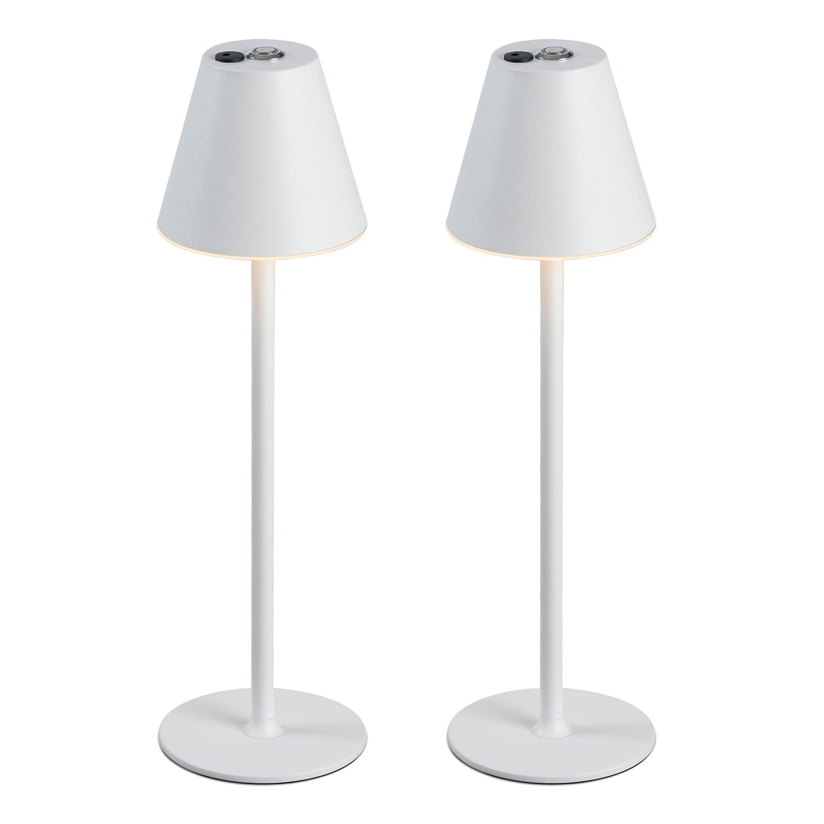Timjorman 2 Pack Led Cordlesstable Lamp,4000Mah Rechargeable Battery Desk Lamp,3 Level Brightness Portable Light, Minimalist Des