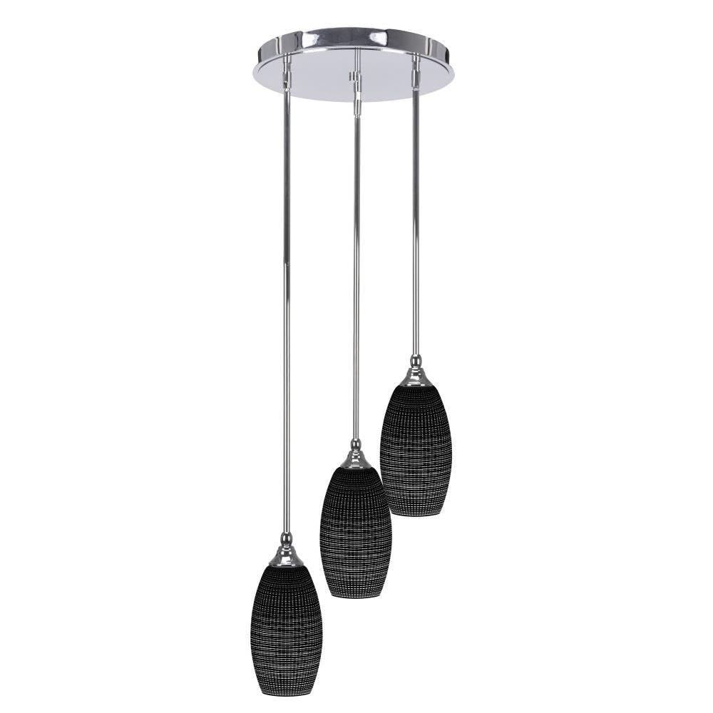 Empire 3 Light Cluster Pendalier in Chrome (2143-CH-4049)