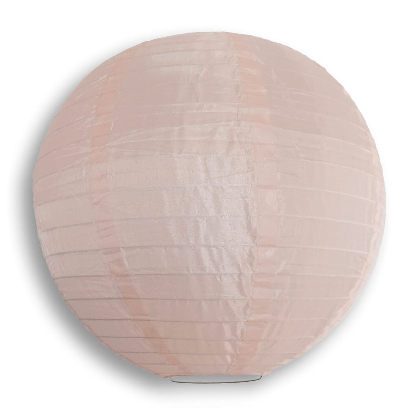 Paperlanternstore.Com 10 Inch Rose Quartz Pink Nylon Lantern, Even Ribbing, Durable, Hanging Decoration By Quasimoon