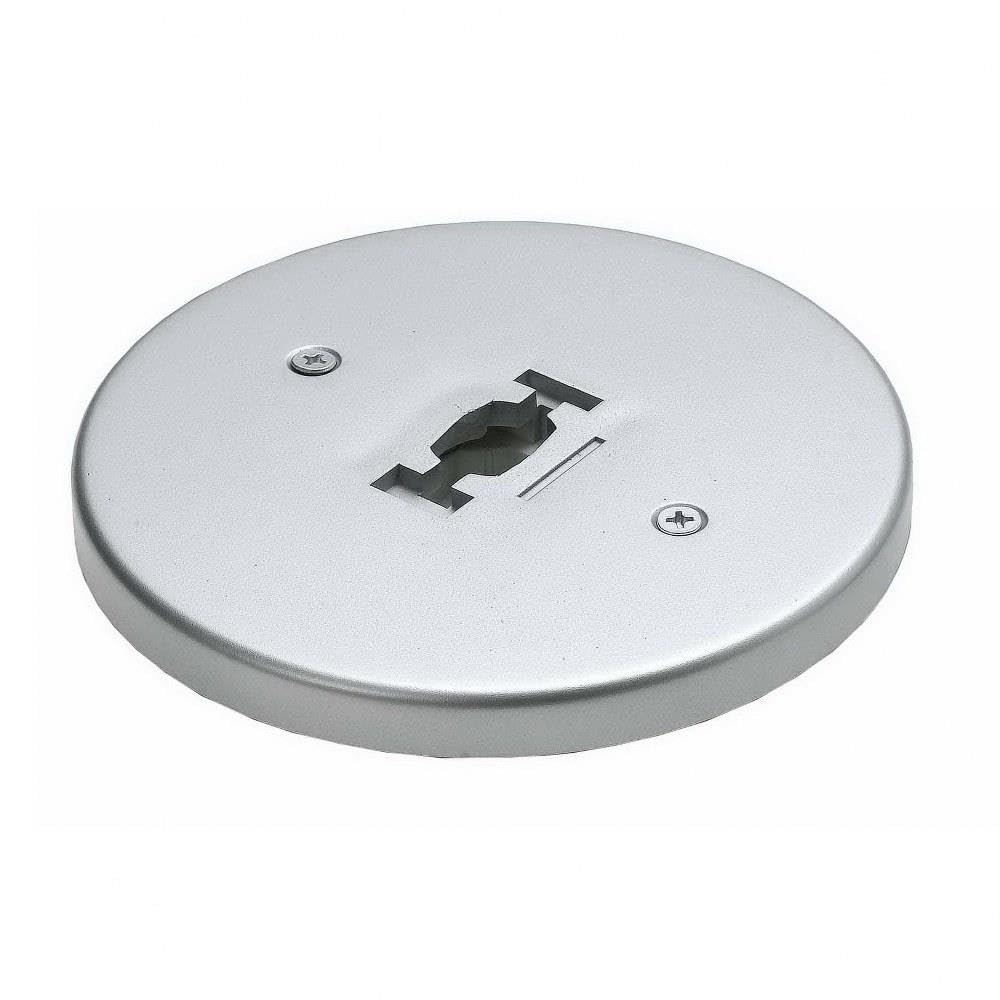 Cal MONOPOINT Round Light Fixture, Line Voltage, Steel, 4.6x4.6x0.5 inches, Silver, Model HT-301-BS