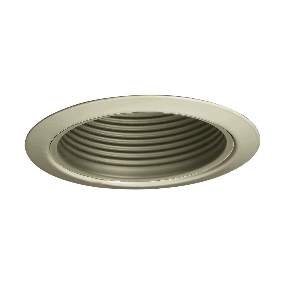 Jesco Lighting Tm5509Stst 5-Inch Aperture Line Voltage Trim Recessed Light, Metal Step Baffle, All Satin Chrome Finish