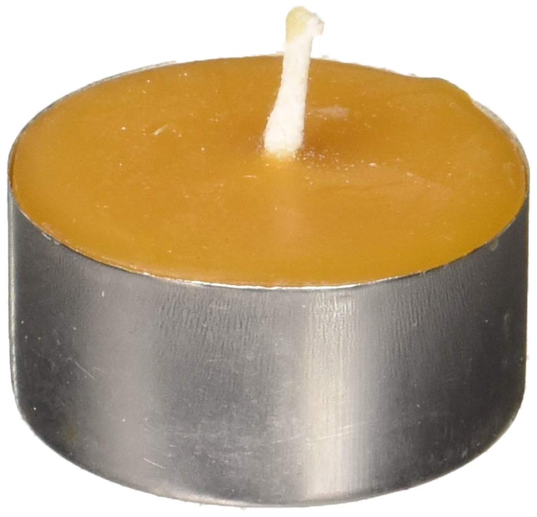 Aloha Bay Bees Wax Tea Light Candles - 8 Pack, Yellow, Model 052000, Natural Beeswax