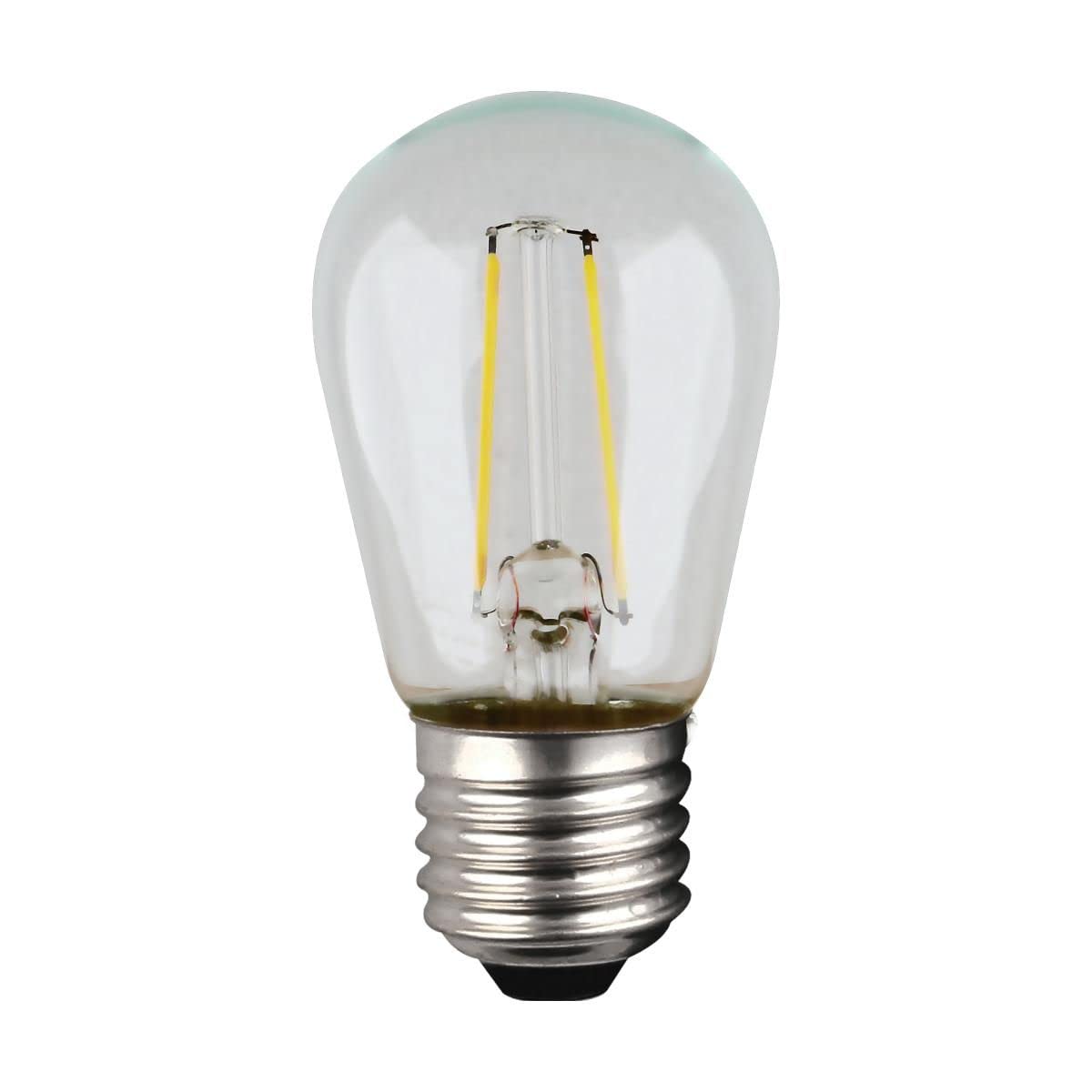 Satco S8021 S14 LED String Light Replacement Bulb - 2700K, Wet Location, E26 Medium Base, 4 Pack, Copper