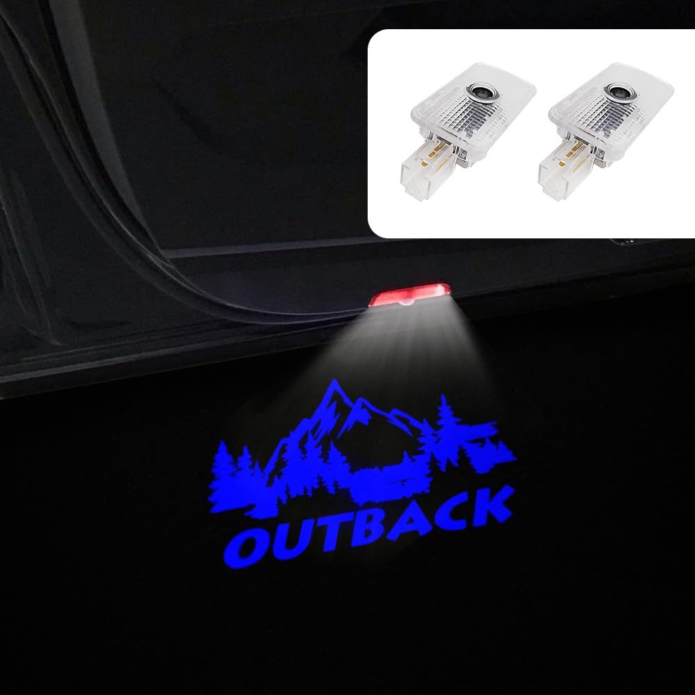 uunonaha Outback LED Car Door Logo Lights - 2 pcs Courtesy Projector, Aluminum, Outback-Blue-HD, Compatible with Forester