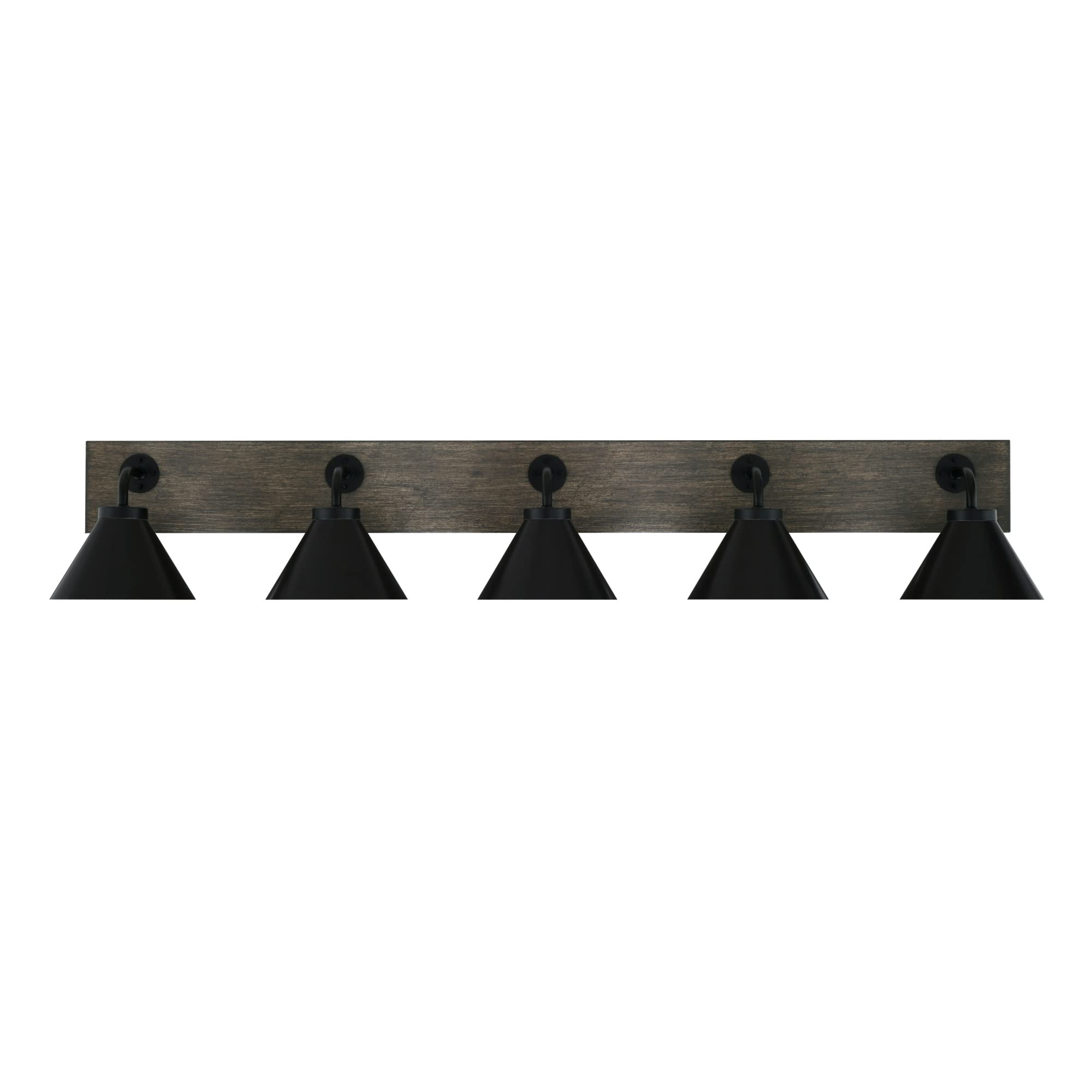Toltec Lighting 1775-Mbdw-421-Mb Oxbridge Five Light Bathroom Lighting Bath Vanity Light Two-Tone