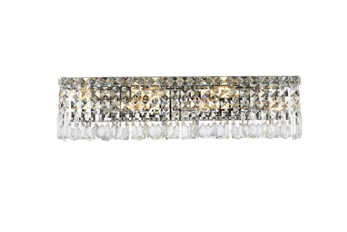 Elegant Lighting 2032W26c-Rc 26 L x 45 W x 625 H in Maxim collection Wall Sconce - Royal cut- chrome Finish