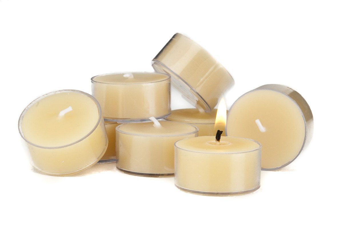 Bluecorn 100% Pure Beeswax Tealight Candles | Natural Beeswax Candles, Ivory White Tea Lights Candles | Long Burn (4-5 Hours) |