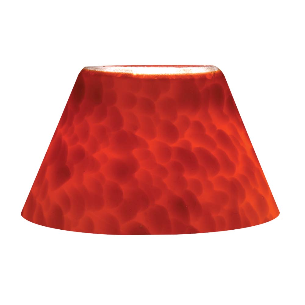 Jesco Lighting Cone Glass Shade for Quick Adapt Spot Light, 3in Diameter, 1.75in Height, Red Frit Finish, Model QASA102RF