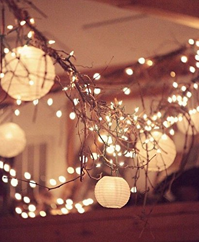 Charmed White Paper Lanterns In Assorted Size 9, 8 And 6 Inches (5 Pk)