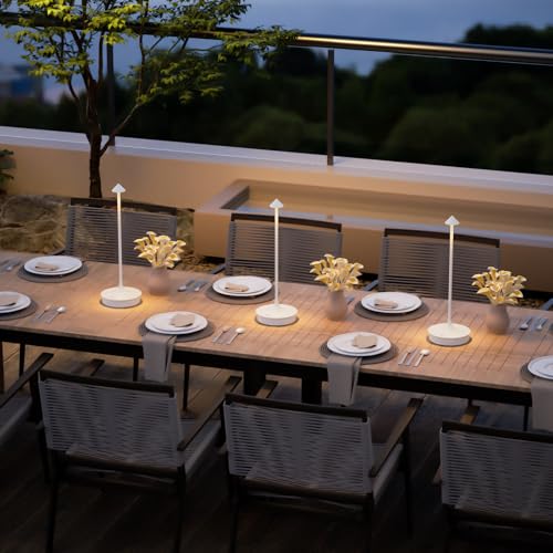 Jicai Set Of 2 Small Cordless Table Lamp Rechargeable, Battery Operated Desk Lamp, 4000Mah Led Touch Lamp, Dimmable Portable Out