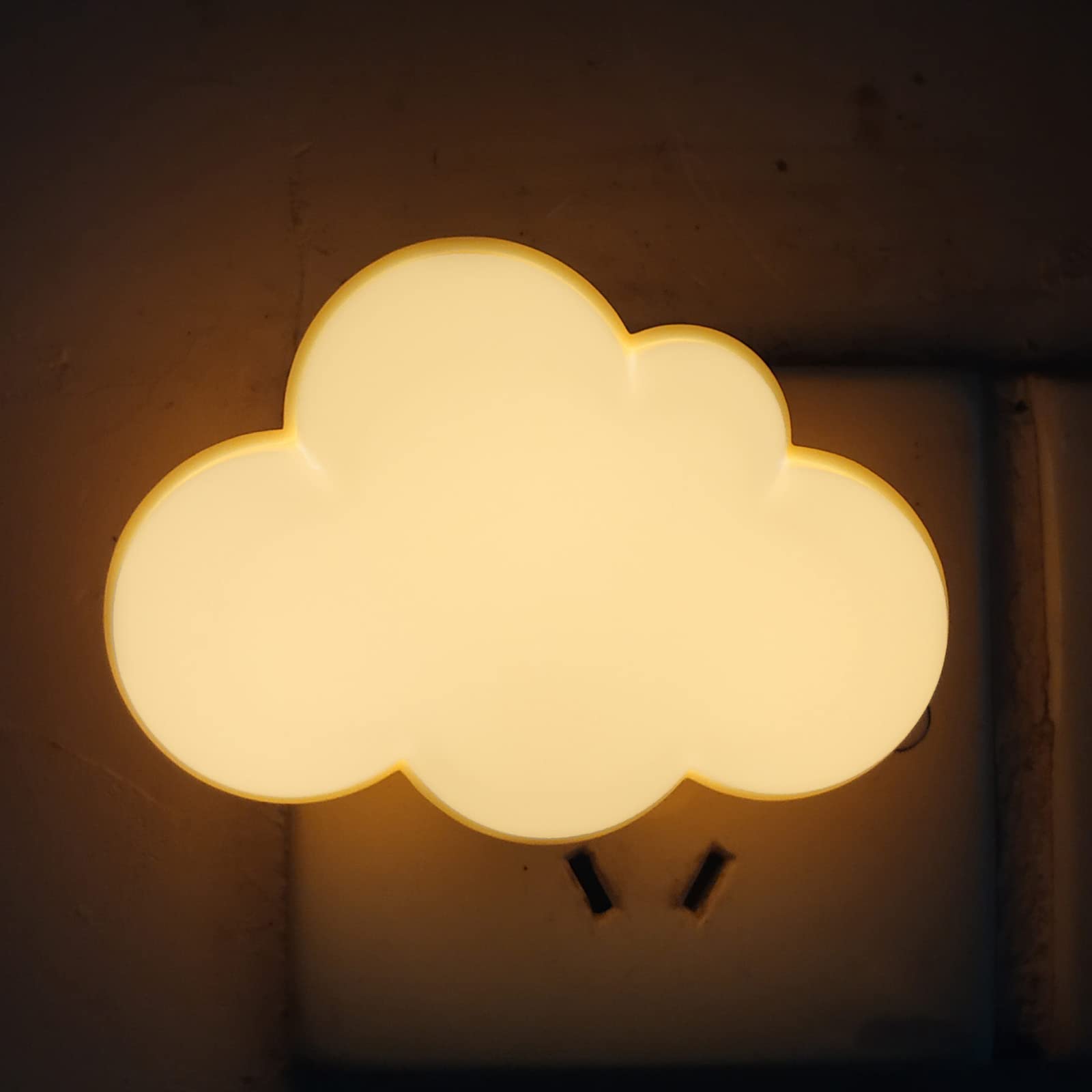 AUSAYE Sensor LED Night Light Plug-in Night Lights for Kids Adults, Cute Dream Lighting Wall Lamp Cloud NightLight for Bedroom B