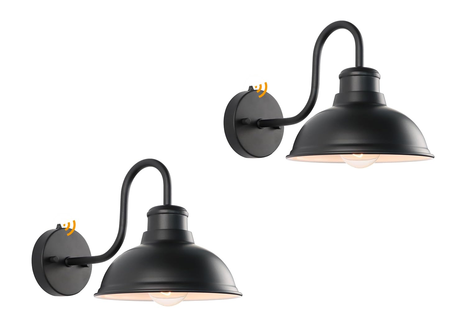 LPRZSG Barn Lights Outdoor Wall Sconces, Dusk to Dawn Exterior Farmhouse Gooseneck Barn Light, Black Outside Wall Mount Light Fi