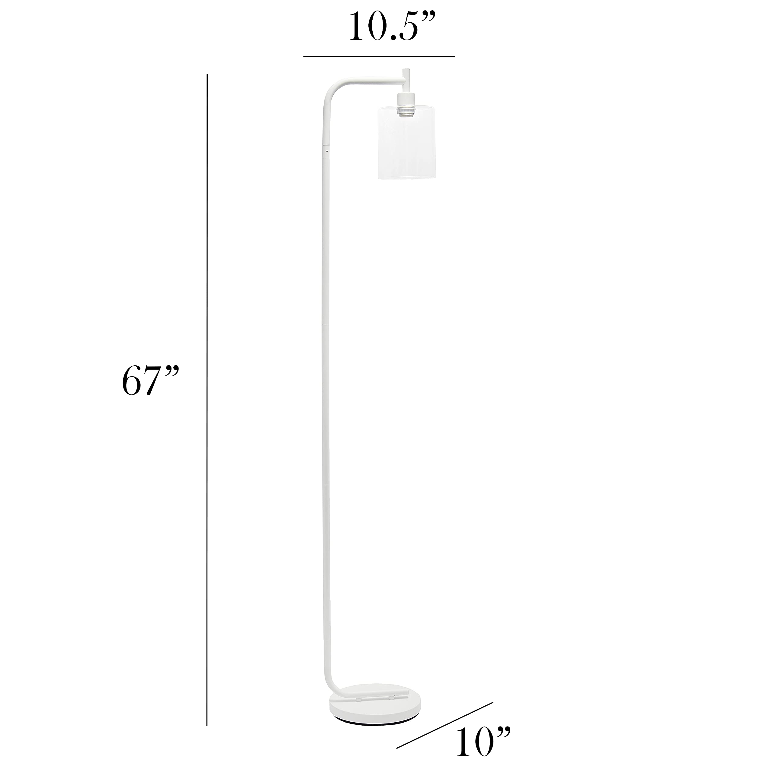 Simple Designs Lf2009-Wht Modern Iron Lantern Floor Lamp, White