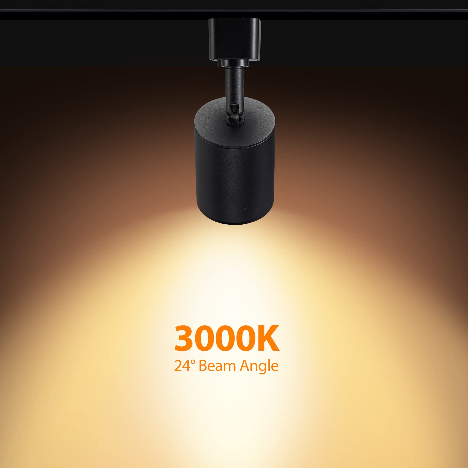 VANoopee 12-Light LED Track Lighting Kit, Dimmable 3000K, 10W, 800lm, Black, ITK10W3KB12