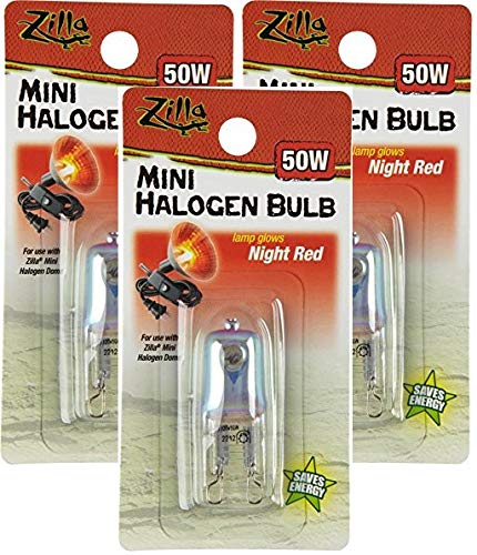 Zilla Mini Halogen Bulb - Night Red 50W - Pack Of 3