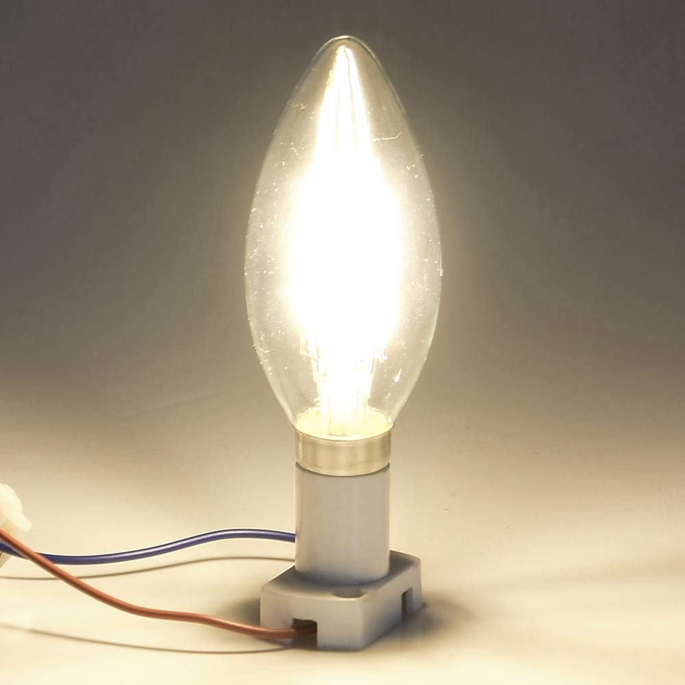 Opalray 12V Led Candle Bulb, 2W 200Lm, Dimmable, E12 Base, Natural