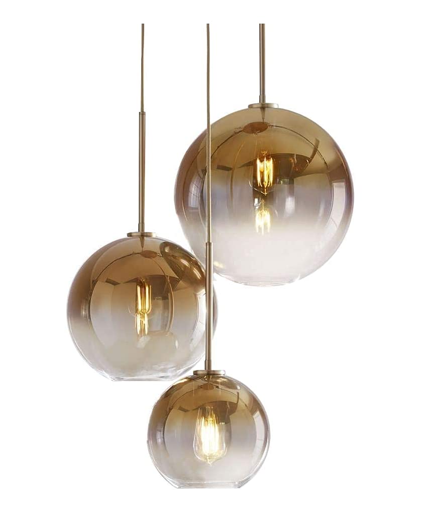 KCO Gold Cluster Pendant Light, 3-Light Chandelier, Mid Century Modern, Metal, 15*20*25cm, Model L1107, Color G-15-20-25