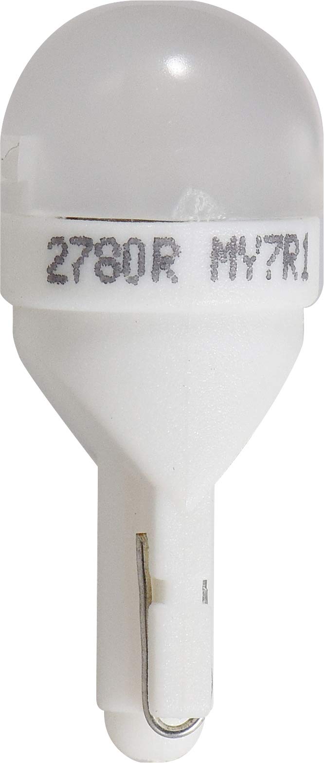 SYLVANIA 194 T10 W5W LED Red Mini Bulb - 2-Pack, Ideal for Interior Lighting, Model 31117