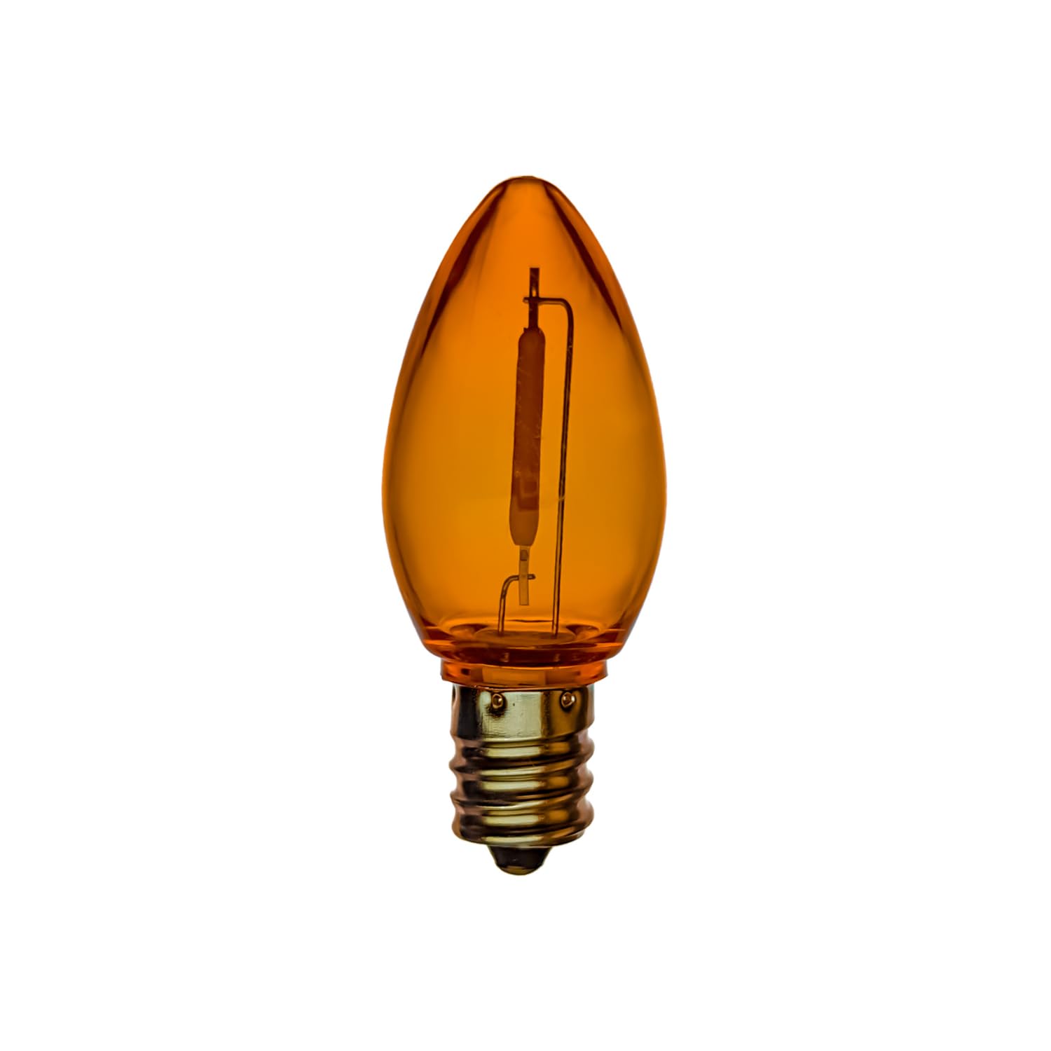 EZLS C7 Orange Colored LED Filament Plastic Bulb