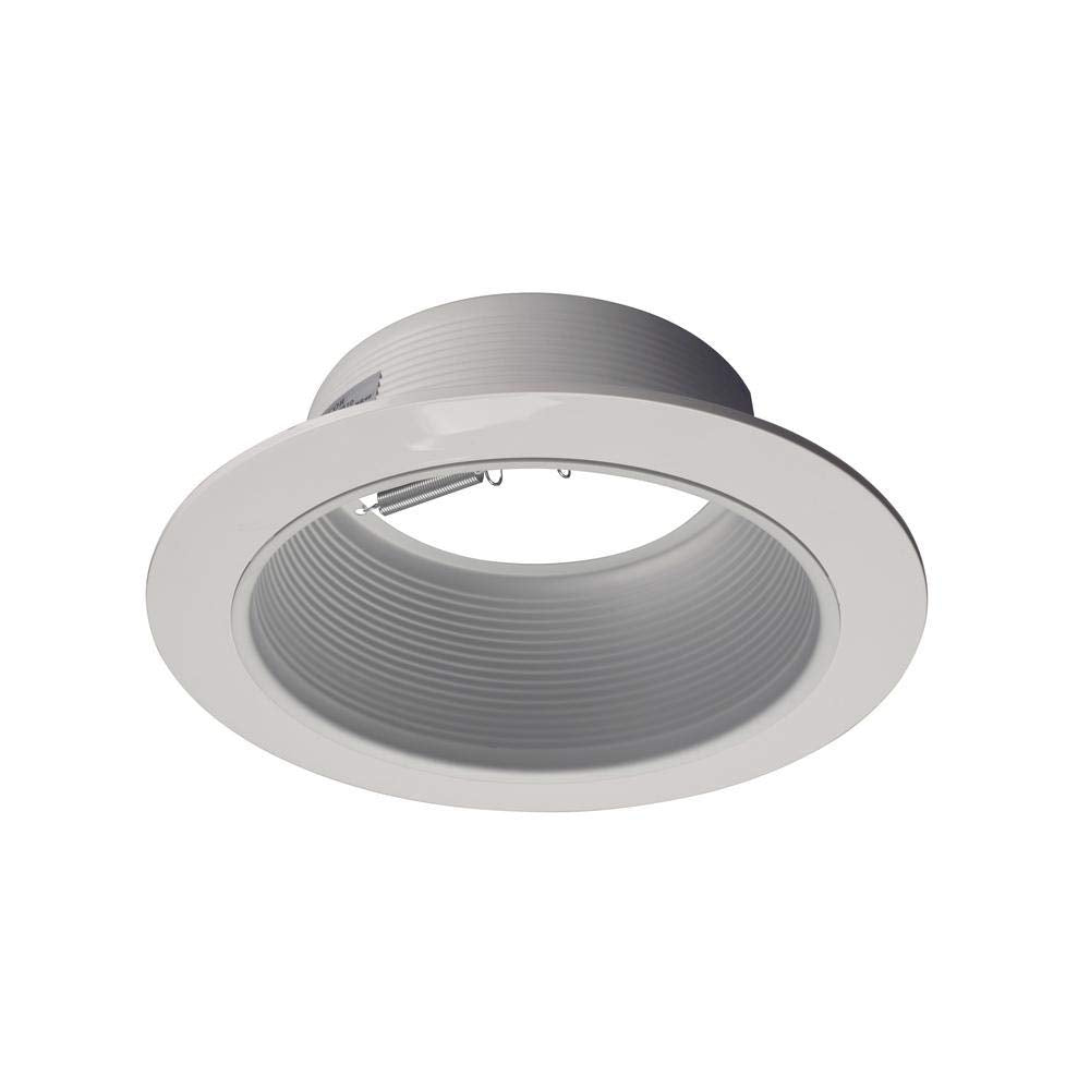 Nicor Lighting 6 Inch White Recessed Baffle Trim, Fits 6 Inch Housings (17510)