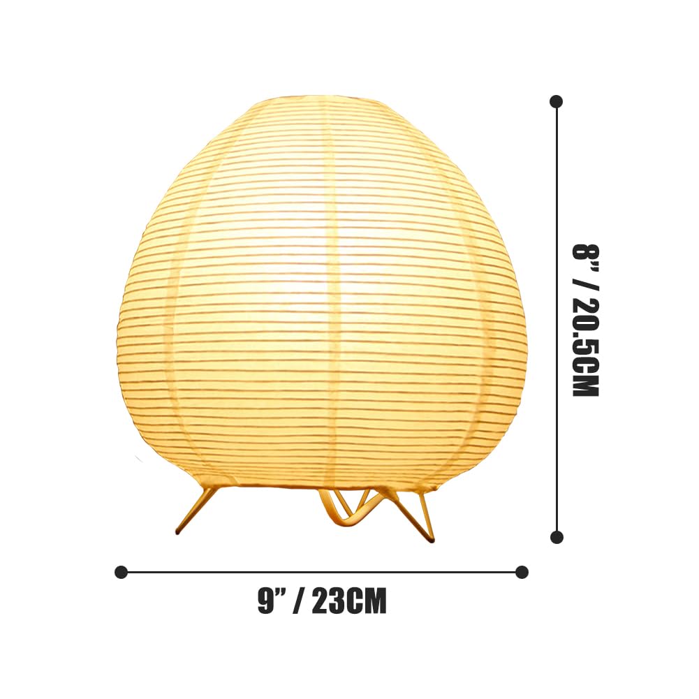 Fosinz Table Lamp Paper Chrome Nightstand Light 9inx 9inx 8in White Model Table Lamp-309