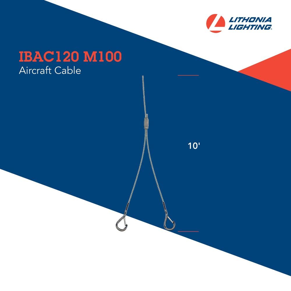 Lithonia Lighting Ibac120 M20 120'' Air Craft Cable (One Pair)