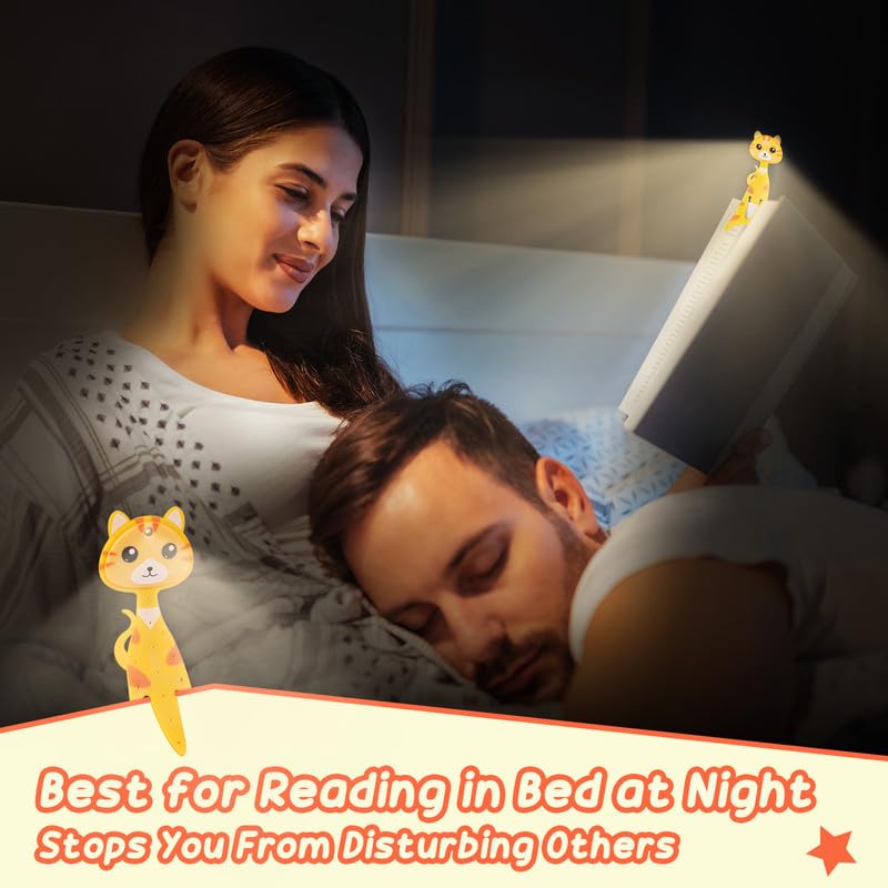 Eastpin Book Light For Kids Cute Stocking Stuffers For Girls Boys Cat Lovers 3-8 Years Old Son Daughter Christmas Birthday Prese