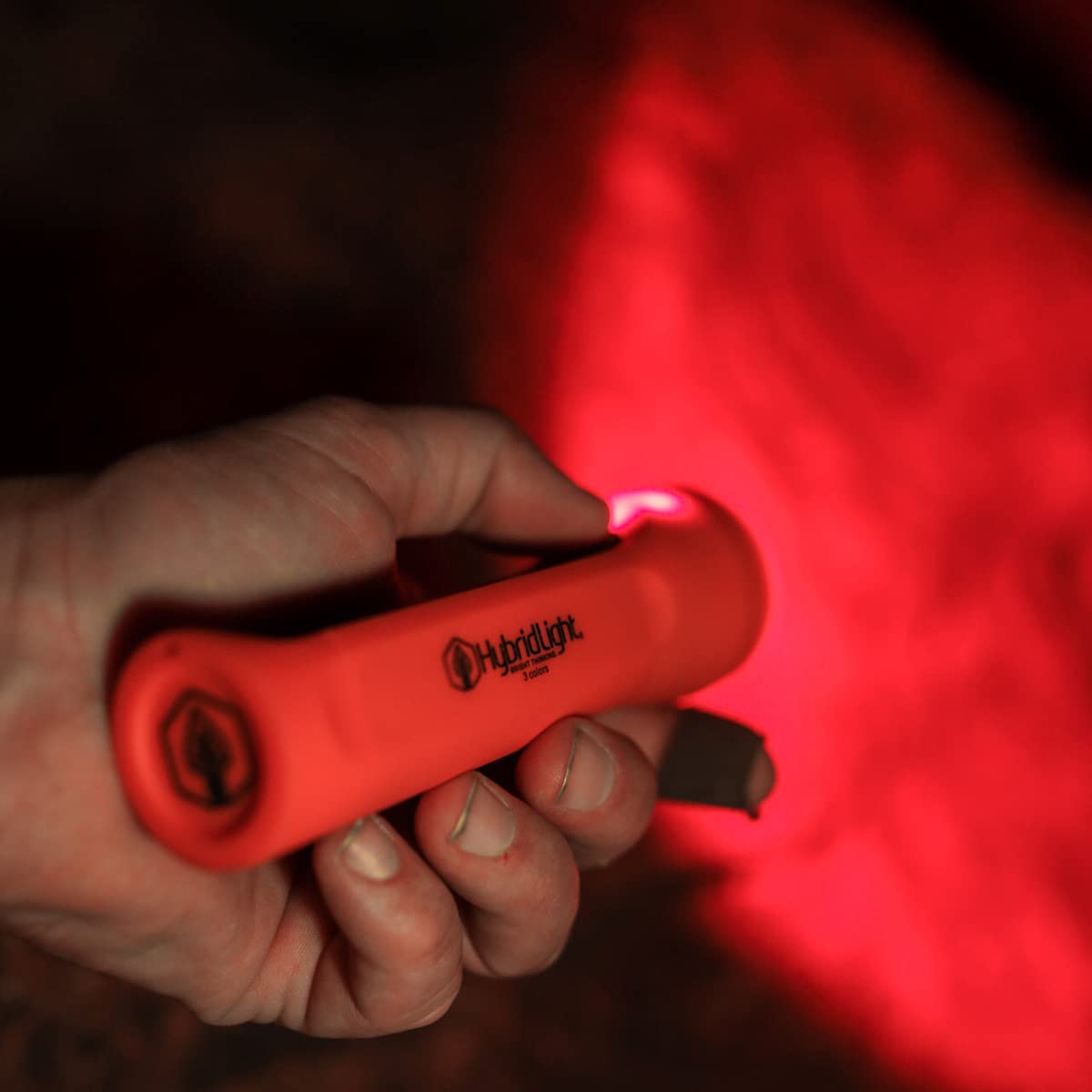HYBRIDLIGHT Journey Seeker 300 Solar LED Flashlight & Charger, Waterproof, Orange, Model 1816