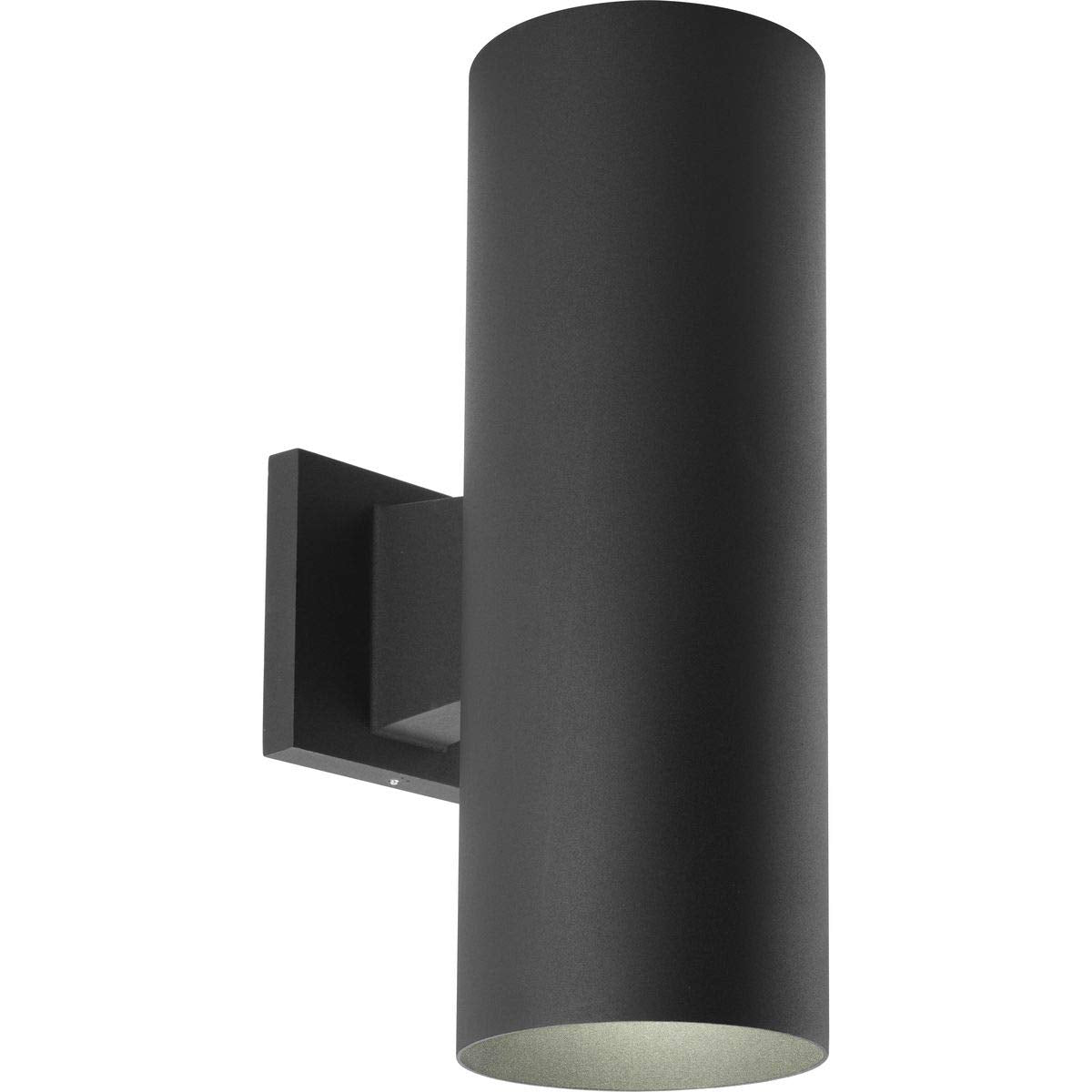 Progress Lighting 5-Inch Cylinder Outdoor LED Wall Sconce, 2-Light, Black, Model P5675-31/30K